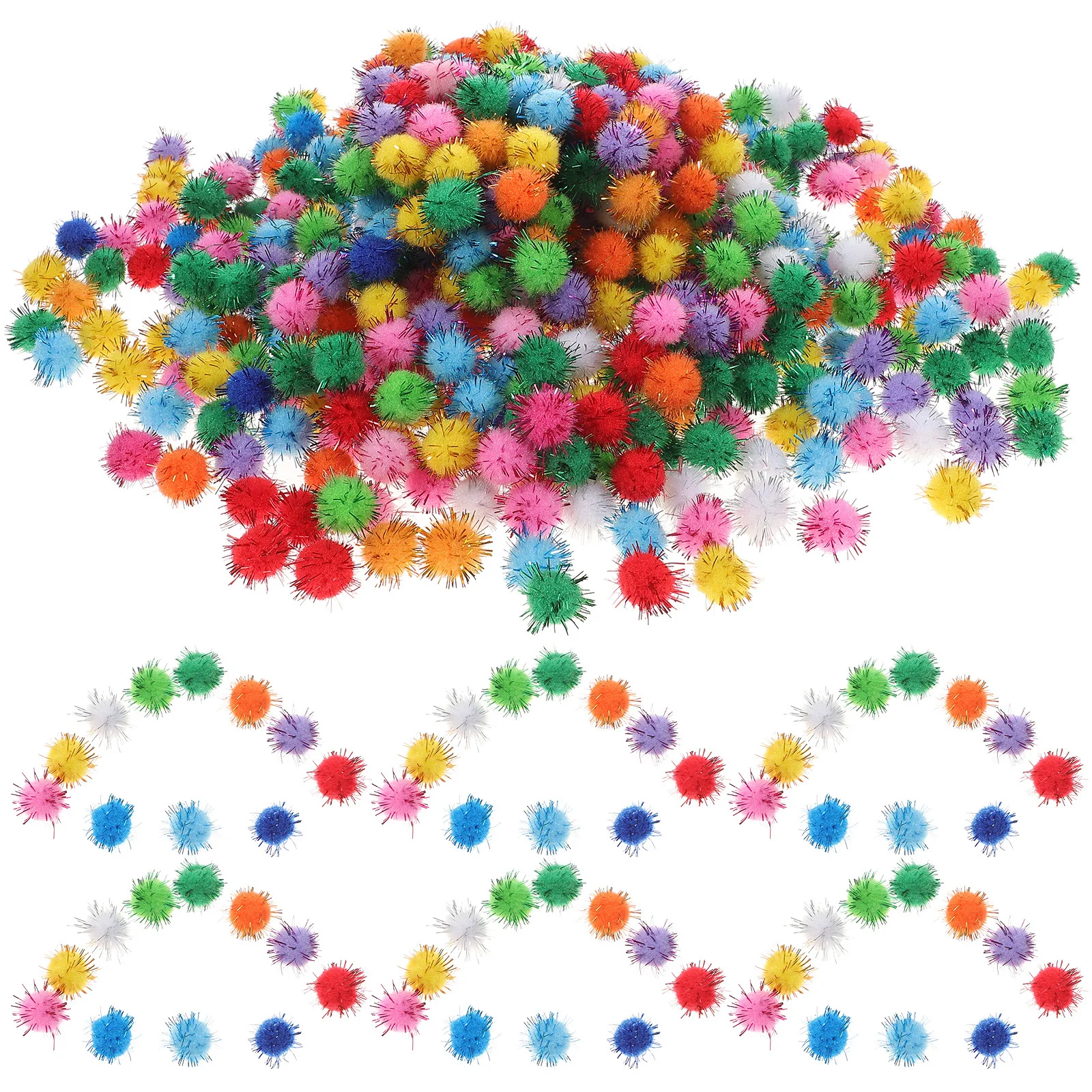 

1000Pcs Tiny Pom Poms Craft Supplies for Hats Shoes Luggage Clothing and Handicrafts Pom Poms Pompoms for Crafts