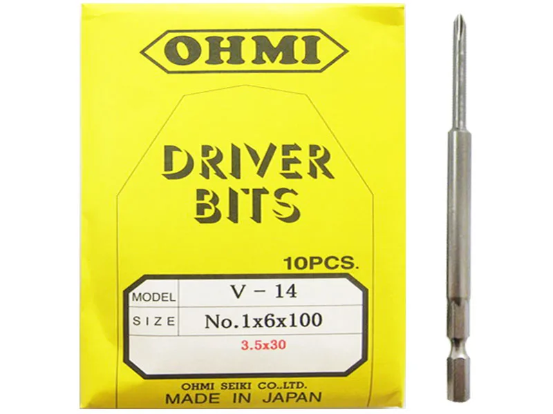 5Mm Hexagonal Handle Cross Batch V-14 No.1x6x75/100/(3.5x30)/SH5 Wind Batch 1 pack of 10 pcs