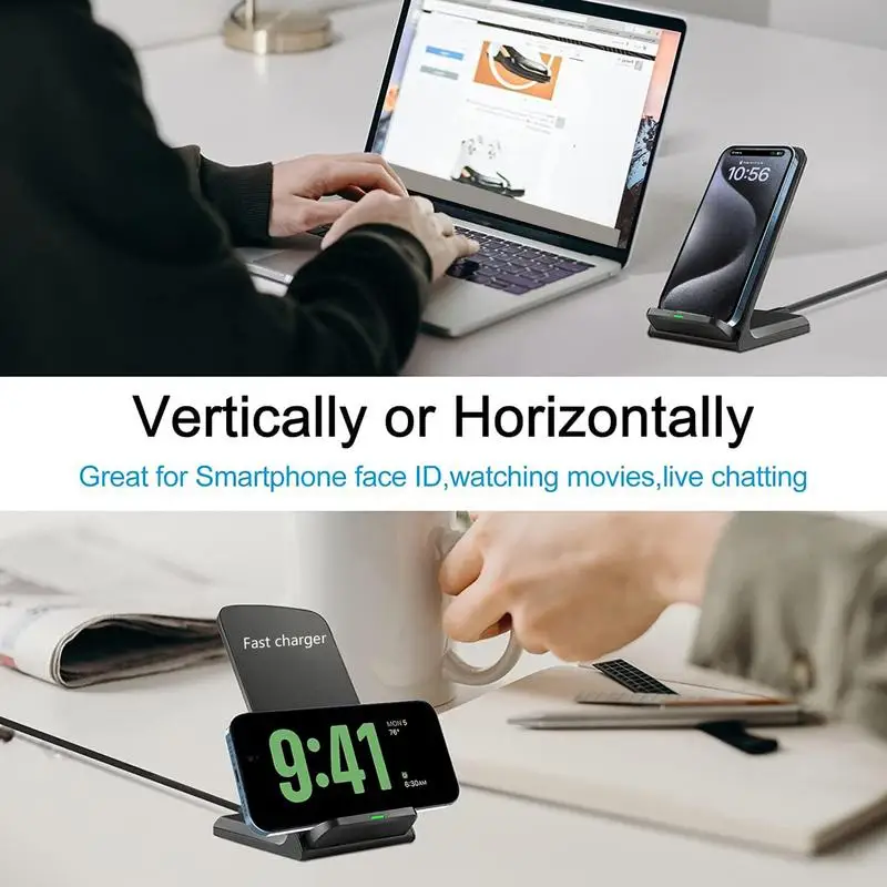 Wireless Phone Charger Holder Cell Phone Stand Phone Desk Stand Holder Foldable Wireless Charger 15w Portable Fast Wireless