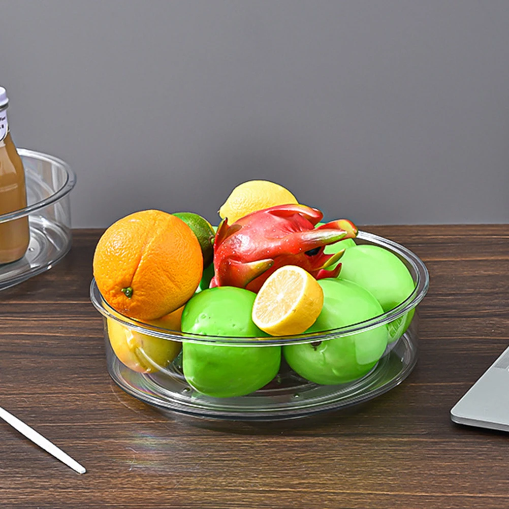 

Cosmetics Storage Box Clear Turntable ganizer Multi function Spice Holder Rotating Mini Kitchen Pantry PET Lightweight