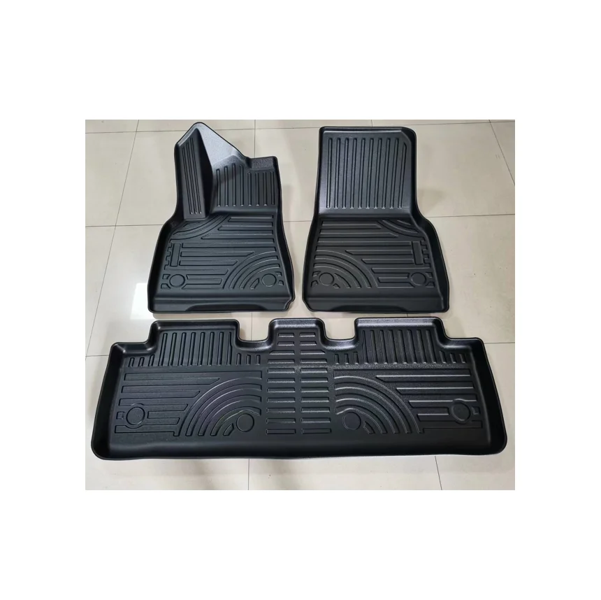 XLstyling Car Interior Accessories TPE Rubber 5D Custom Floor Mats Anti-slip Waterproof Foot Pad for Tesla Model Y Model 3