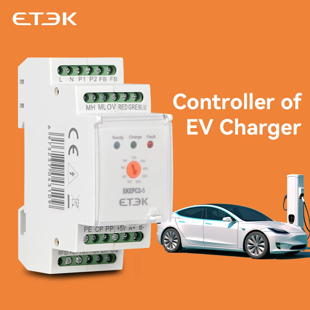 Contrôleur ETEC avec protocole électronique, contrôleur EPC, station de charge EV, prise de câble 32A AC 240V
