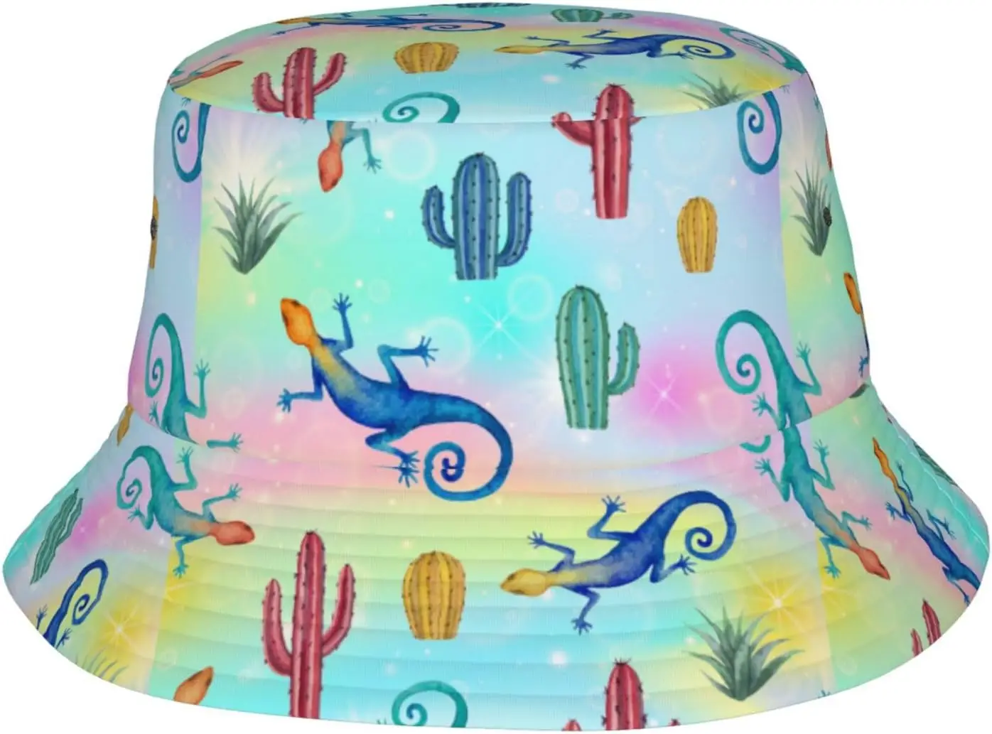 Lizard Bucket Hat Cute Fisherman Hat Chameleon Sun Hats Chameleon Caps Cute Animal Hats for Women Men Outdoor