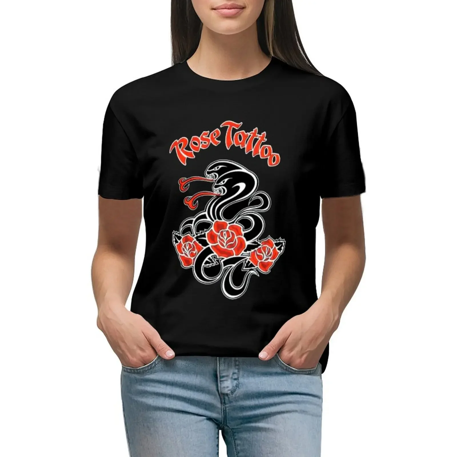 

Best Selling Tour Rock-n Roll Music Rose Tattoo Band Men Women T-Shirt quick drying plus size tops Woman clothing