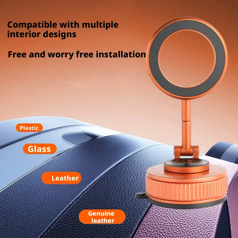 360 °   Регулируемый магнитный автомобильный держатель для телефона для Magsafe, совместимый складной держатель на присоске для приборной панели, универсальные модели телефонов