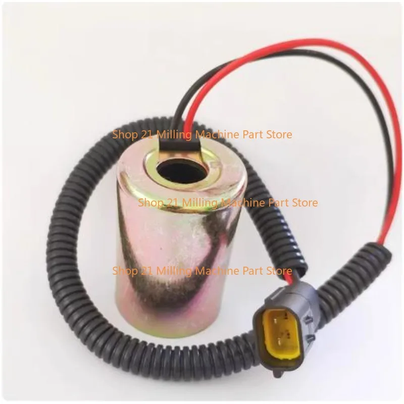 

1PC solenoid valve pilot safety lock coil For excavator Doosan Daewoo DH60-5/DH60-7