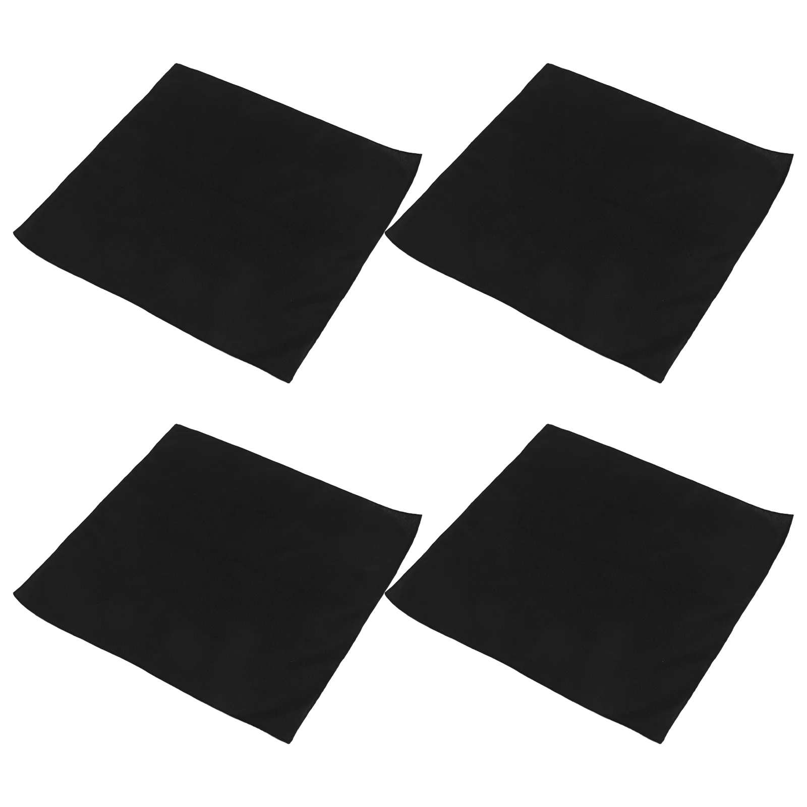 

4Pcs Cloth Napkins Black Polyester Washable Fabric Napkins Reusable Dinner Wedding Party Banquet Table Decor Party Decorations