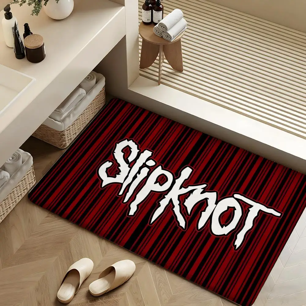 BAND S-Slipknot Floor Mat Soft Flannel Rug Non-Slip Absorbent Mat For Bathroom Bedroom Home Decor