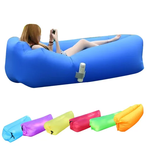 Imagen 2 del producto Bolsa de sofá inflable para perezosos de aire al aire libre, sofá portátil para acampar, saco de dormir de aire, colchón para el almuerzo, sillón reclinable para conciertos y festivales de música