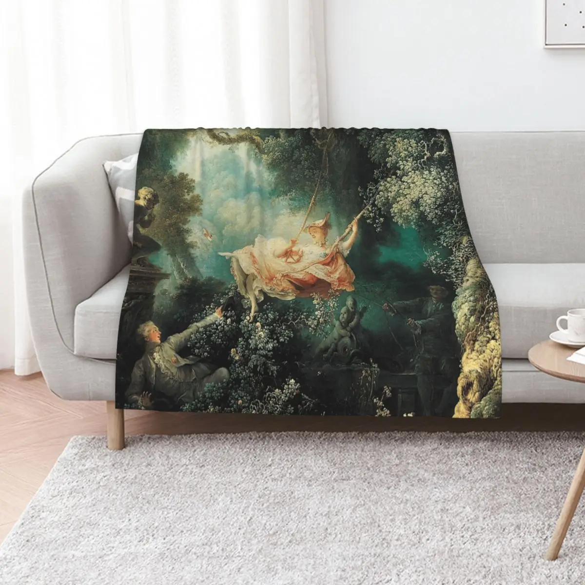 HD. The Swing, by Jean Honor?? Fragonard HIGH DEFINITION Throw Blanket Hairys Blankets For Bed wednesday For Sofa Thin Blankets