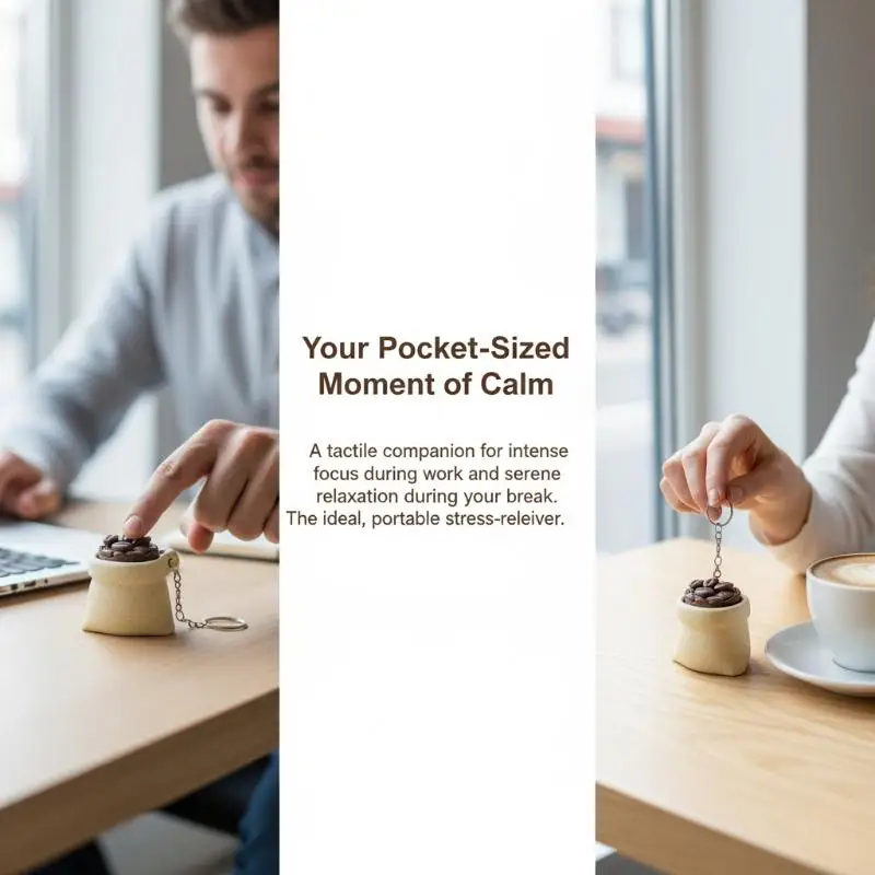 3D Printed Coffee Beans Amusing Stress-relieving Clicker Toy for Both Office and Home Settings