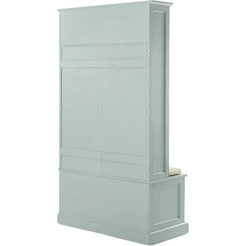 Armoire de Rangement en Forme d'Arbre de Hall, Meuble de Rangement Antique en Forme de Mer