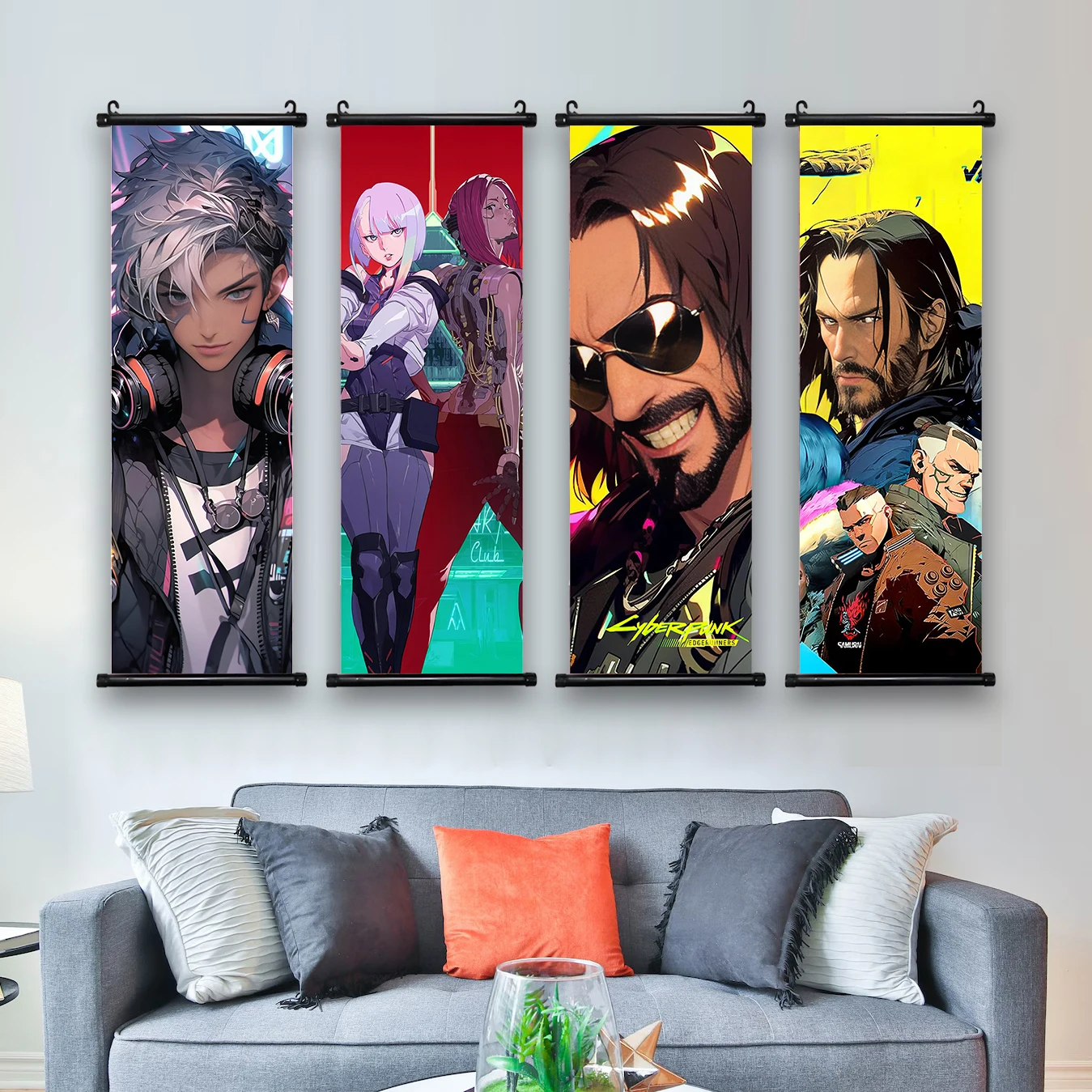 Cyberpunk Movie Wallpaper Comic Wall Artwork Canvas Painting Picture Print Hanging Scroll Poster Gaming Room Home Decoration Art