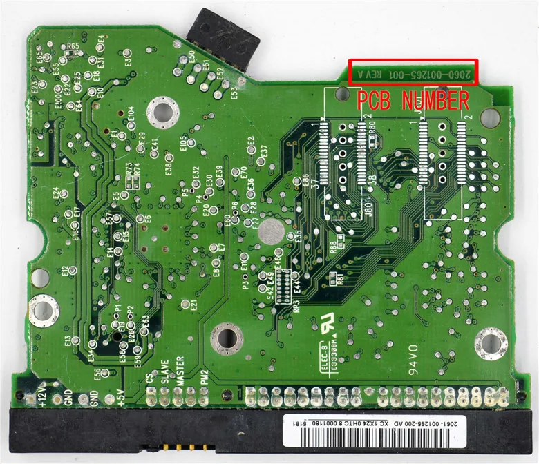 Western Data Desktop hard disk circuit board number 2060-001265-001 REV A / 2061-001265-200 2061-001265-100