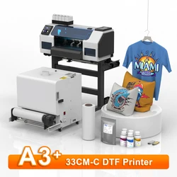 DTF Printer A3+ Dual Print Head XP600 DTF Direct To Film Transfer T-shirt Printing Machine XP600 DTF Printer A3+ For T-shirts