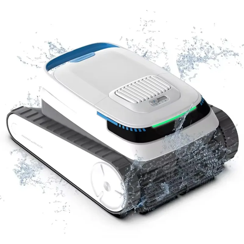 Cordless robot pool vacuum cleaner