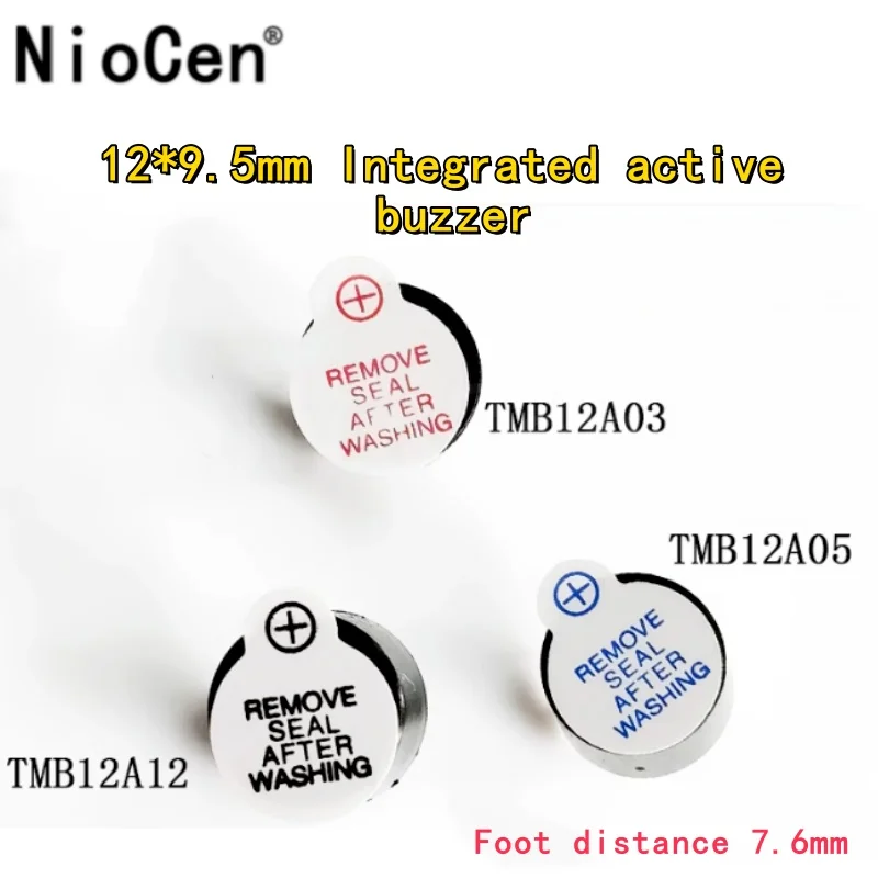 （10pcs）Integrated active buzzer with 3V/5V/12V DC long sound TMB12A05 TMB12A03 TMB12A12 12*9.5