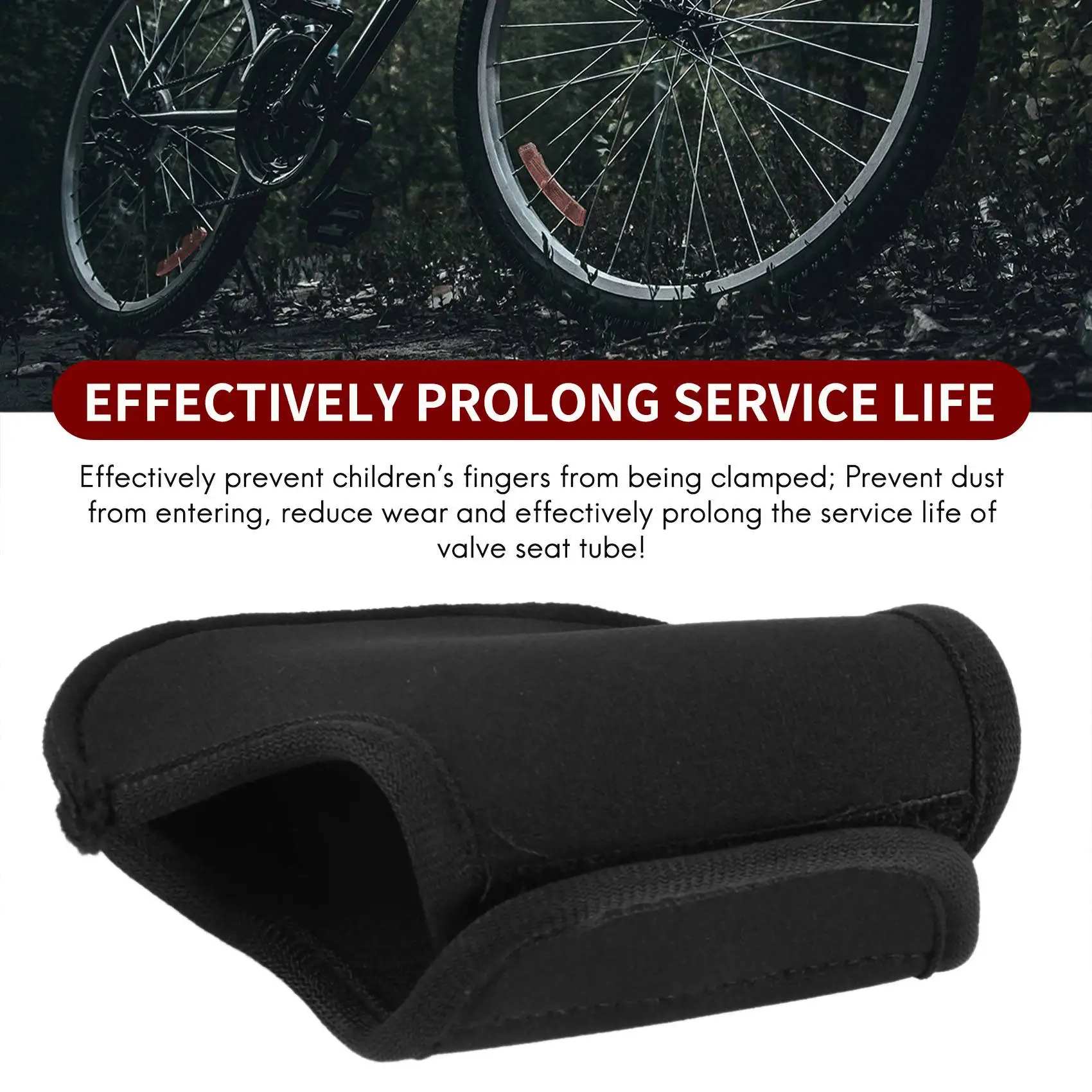 A06R Seatpost Cover for Suntour Suspension Seatpost Black Protective Case for Suntour NCX Seatpost Finger Guard Protection