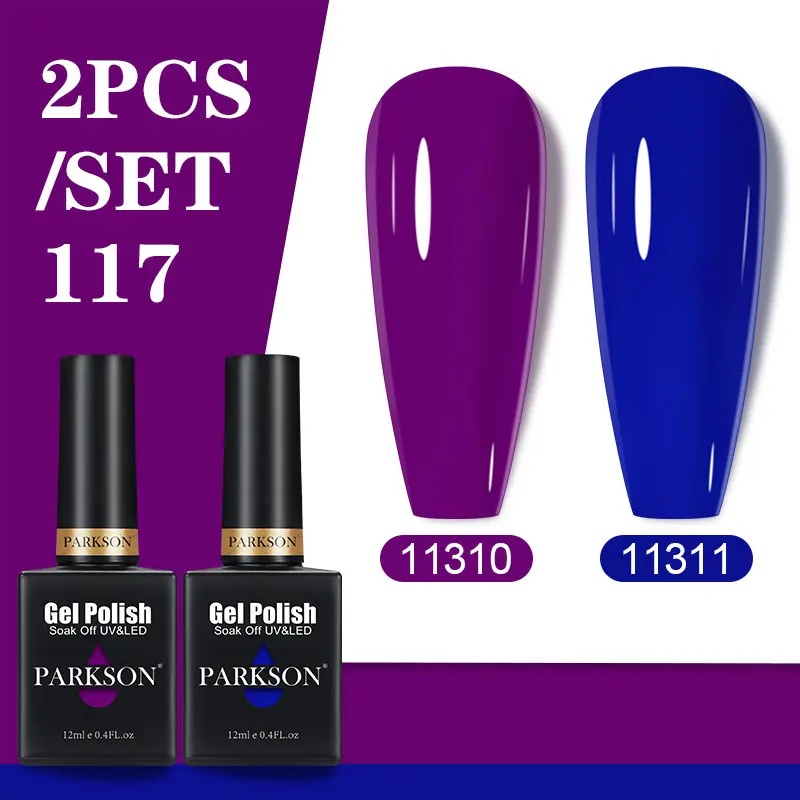 Parkson 2PCS Gel Polish Set All For Manicure Semi Permanent Vernis Top Coat UV LED Gel Varnish Soak Off Nail Art Gel Nail Polish