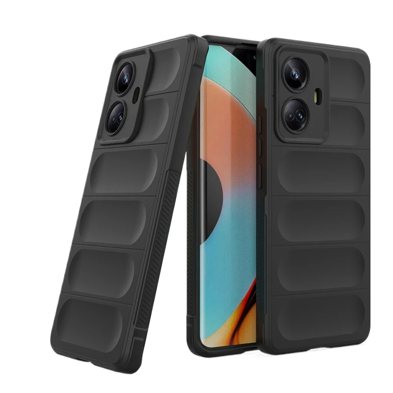 Case For OPPO Realme 10 Pro Plus 5G Back Cover Phone Case Liquid Silicone Anti-fall Shockproof Armor Cases Funda Coque