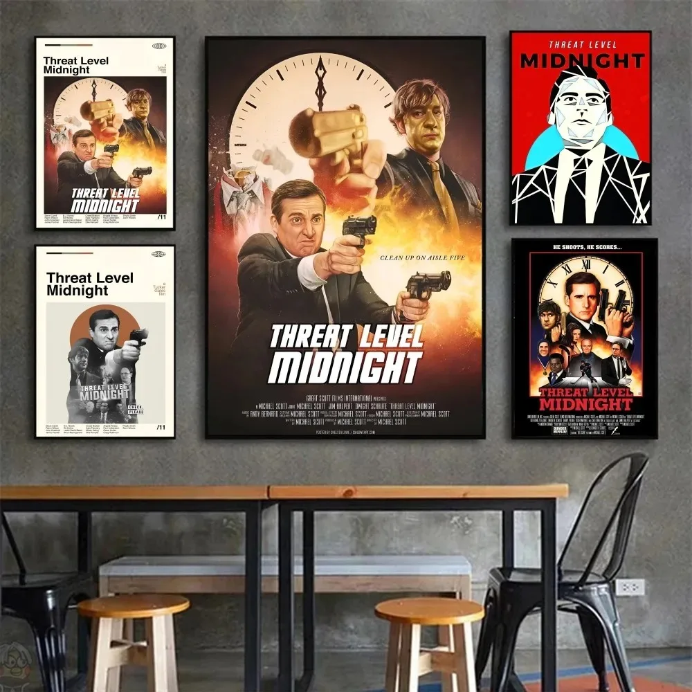Póster de película de medianoche de nivel de peligro, pintura en lienzo de Michael Scott de la Oficina, imagen clásica para sala de estar, decoración del hogar