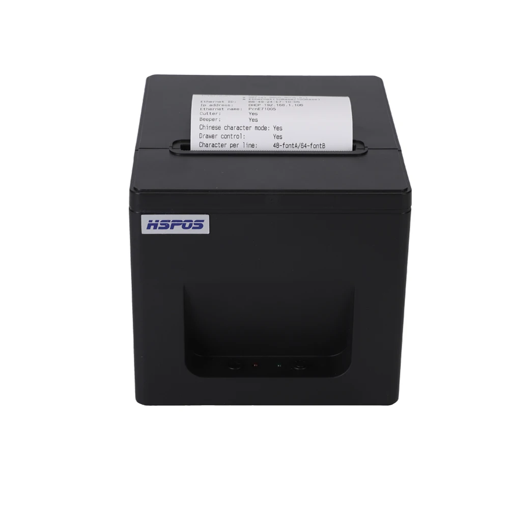 HSPOS 80mm Thermal Receipt Printer with Auto-Cutter - 180mm/s High Speed POS Printer with USB+LAN, Support Windows/Linux/Android