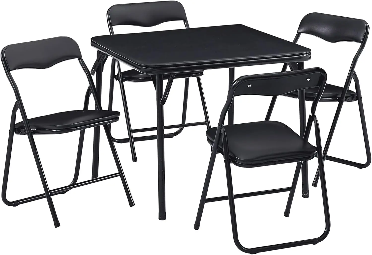 

Kids Folding Activity Table and Chairs Set, Portable with Soft Padded Cushion, Classic Black