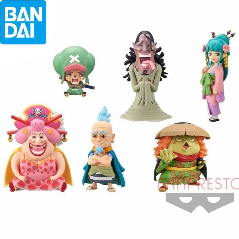 Bandai Genuine One Piece Figure Toys WCF Wano Country 7 Chopper Hyogoro Caribou Kozuki Hiyori Anime Model Decoration Gifts