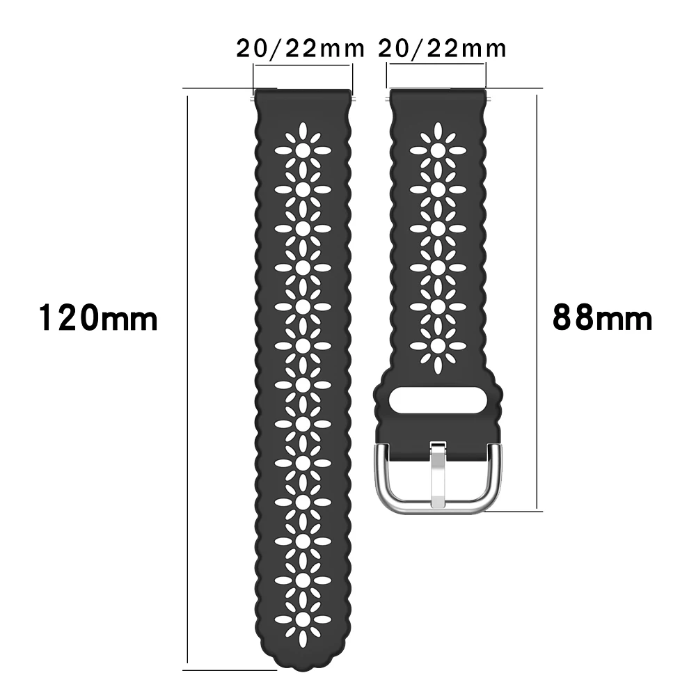 Дышащий ремешок для часов 20 мм 22 мм для Garmin Vivoactive 4 5 6 Venu 2 3 кв. силиконовый ремешок Forerunner 570 265 55 255 музыкальный браслет