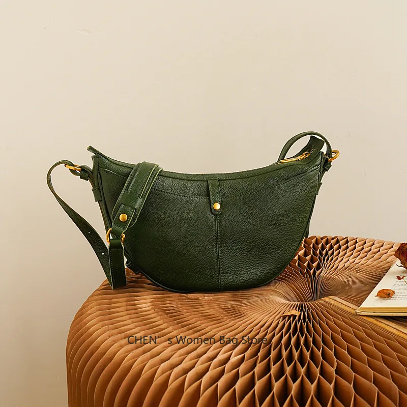 

Genuine Leather Women's Bag Underarm Dumpling Bags For Women Trend 2025 Commuting Shoulder Bag Female Phone Handbags New