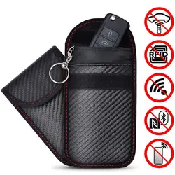 Signal Blocking Bag Cover Car Key Signal Blocker Faraday Cage Pouch For Keyless Car Keys Radiation Protection Cell Phone