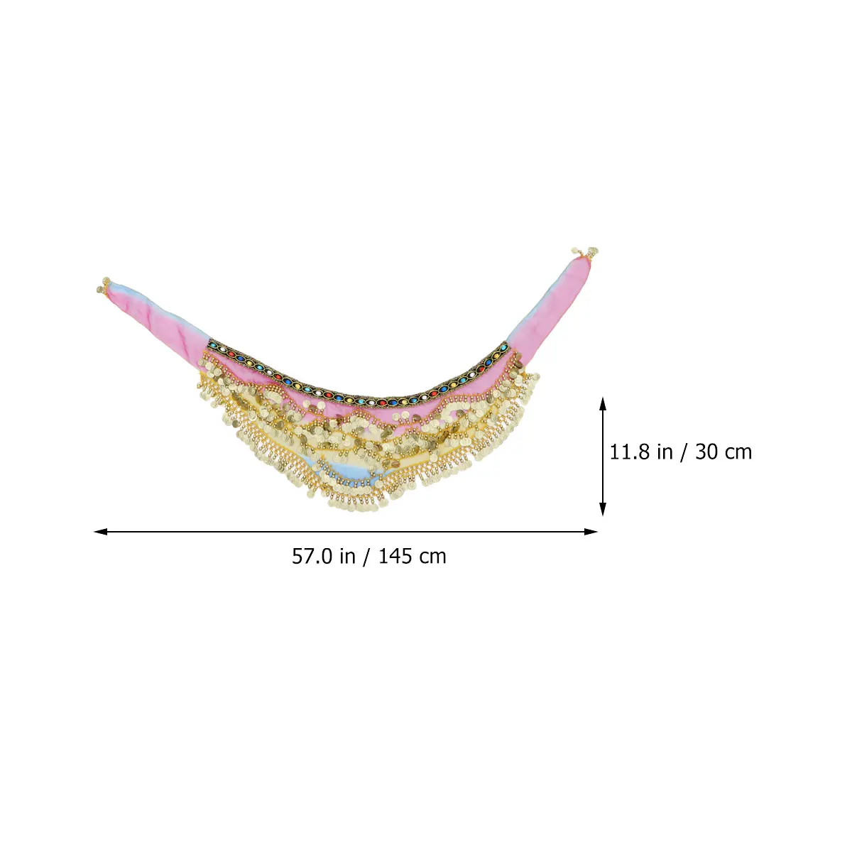

Women Colorful Belly Dance Hip Scarf Wrap With Sequins Beads Lightweight Crocheted Scarf Festival Party Accessory Fit All Sizes