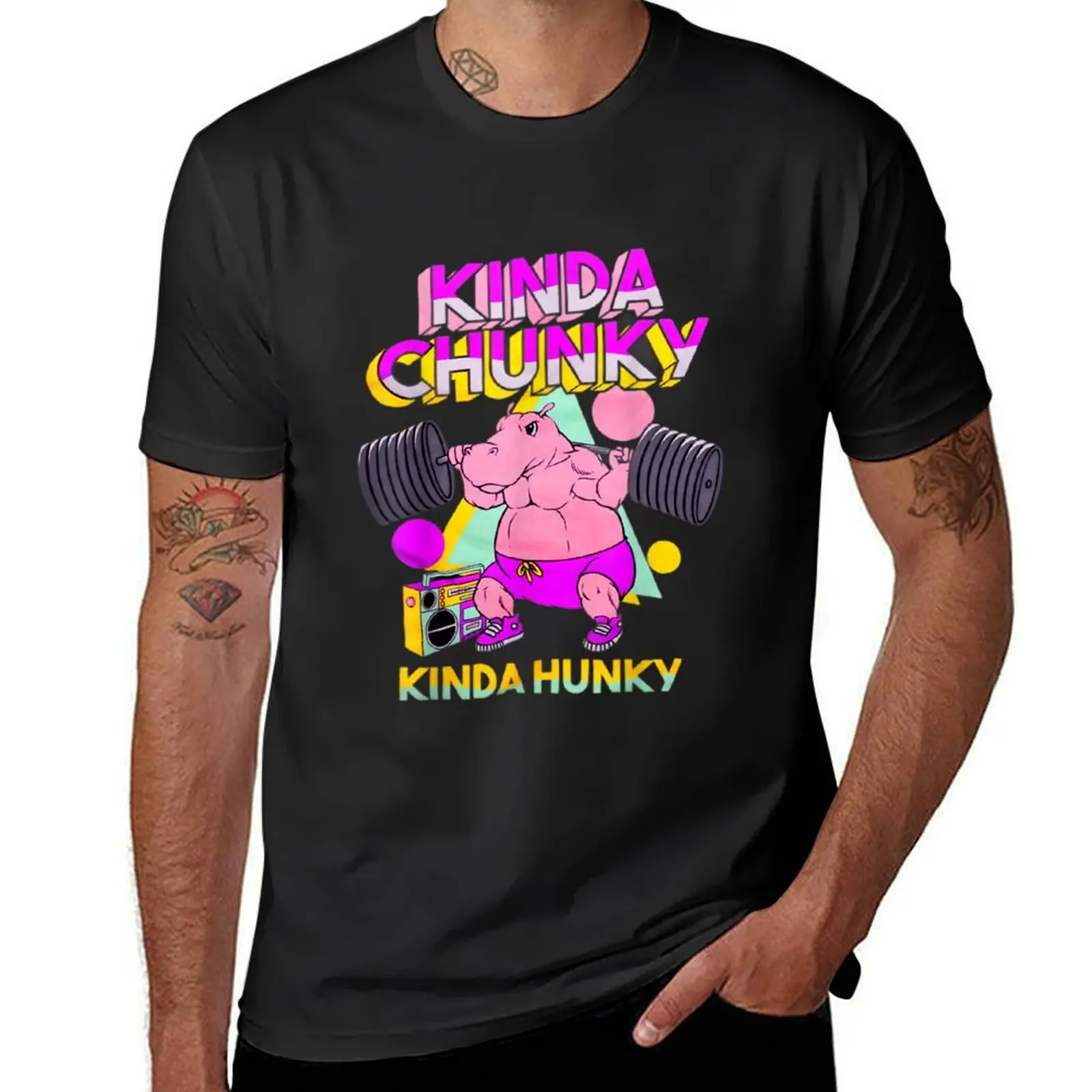 Kinda Chunky Kinda Hunky, Bodybuilding Gym T-Shirt oversized sports fans summer tops for a boy tshirts for men