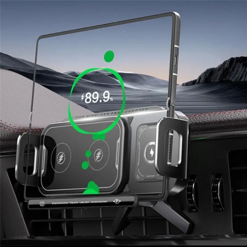 Car Wireless Phone Stand Air Vent Phone Stand 360 Degree Rotating Bracket Support Fast Charging Car Tablet Stand