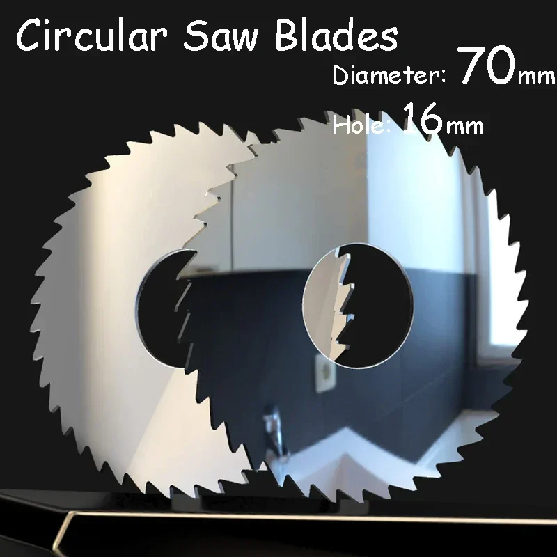 

Tungsten Circular Saw Blades 70mm Diameter 16mm Hole Thickness 0.2-6mm Tungsten Steel Milling Cutter Cutting Steel Aluminium