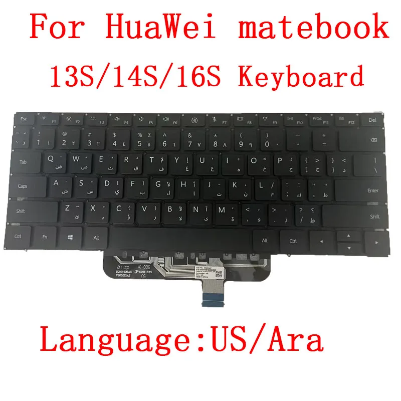 New Ara/US English Keyboard for Huawei MateBook 13S 14S 16S EMD-W56  HKD-W56 W76 CREFG-16 CREFG-32 laptop  keyboard with Backlit