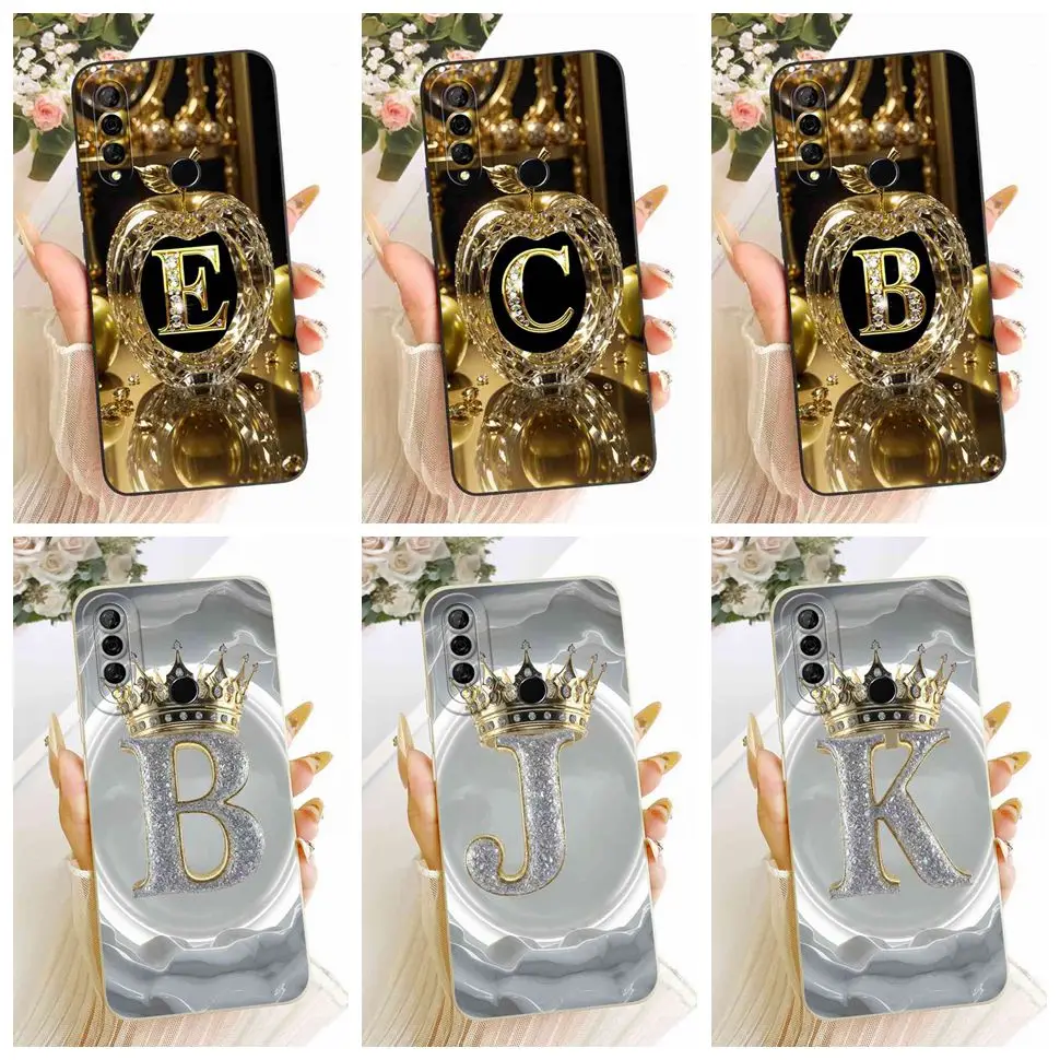 For Honor 10i 20i HRY-TL00T Case Latest Design Letter Crown Silicone Back Cover For Honor 20e 20I 20E Bumper Shell Fundas
