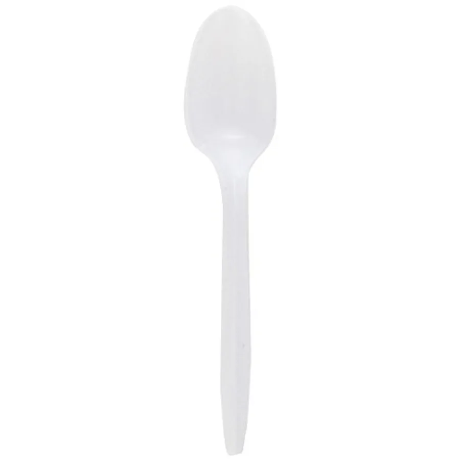 

Genuine Joe GJO20002 Polypropylene MediumWeight Spoon White Pack of 1 000 Ideal for Food Service Catering and Institutional Use