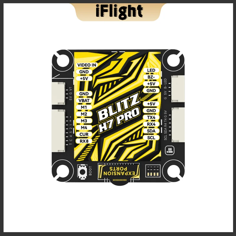 iFlight BLITZ H7 Pro Flight Controller 4-12S STM32H743 with OSD Baro Blackbox Supported Smartaudio/IRC Tramp VTX 35*35mm for FPV