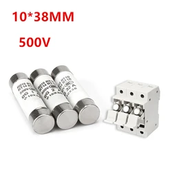 5/10Pcs 10*38 Fast blow Ceramic Fuse 10x38mm Fuse 500V 1A 2A 3A 4A 5A 6A 8A 10A 16A 20A 25A 32A RO15 RT19 RT14 RT18