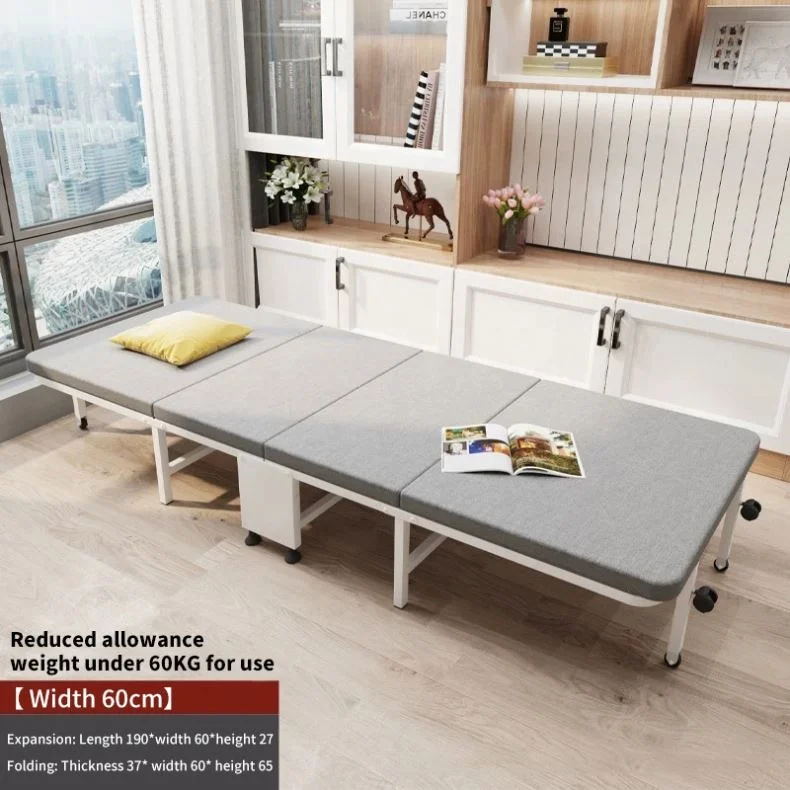 Folding Bed With Mattress Stylish Home Easy Move and Save Space for Use for Any Place