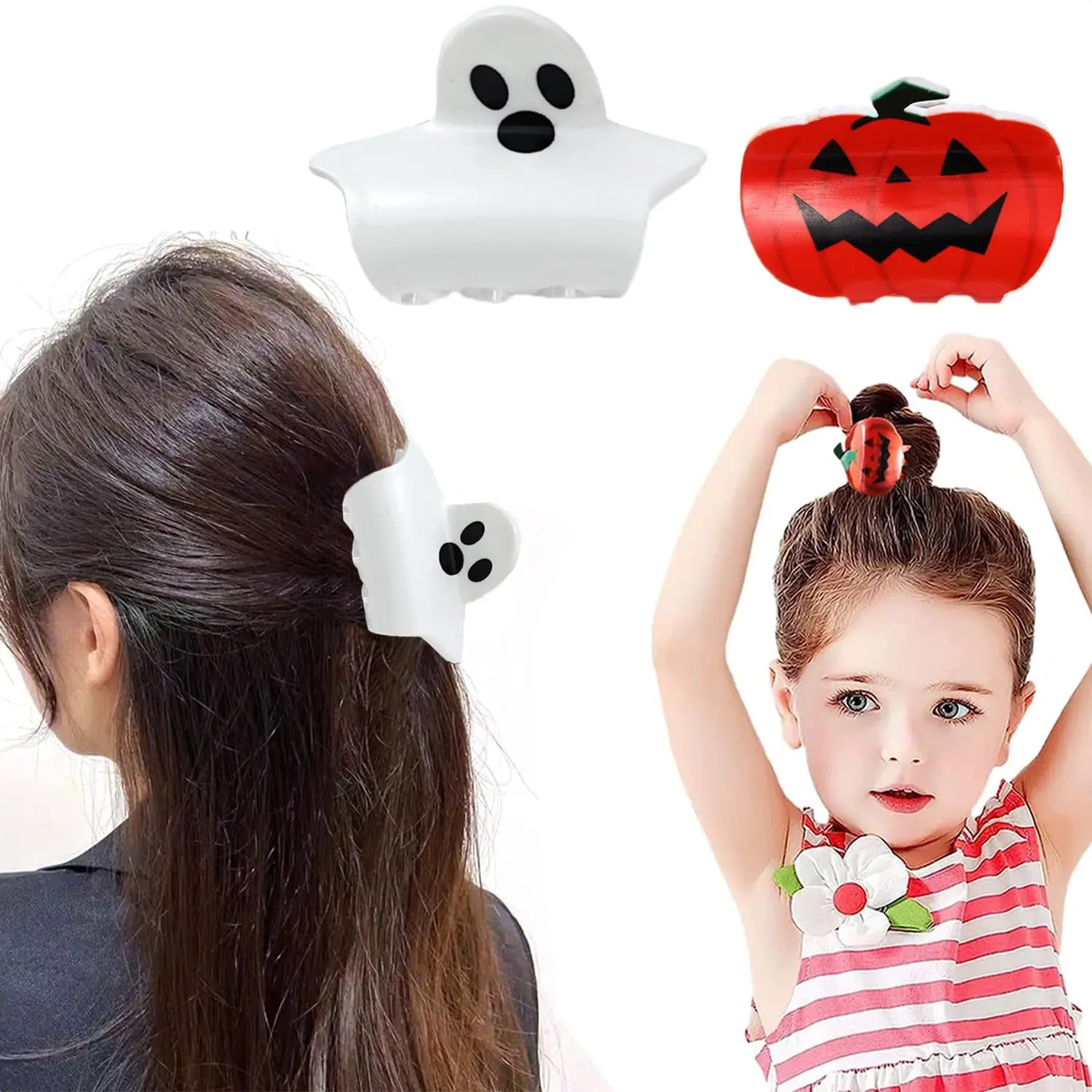 

Witch Hat Claw Clip Black Cat Halloween Dark Gothic Hair Accessories Pumpkin Shark ClipBlack Cat Hairpin