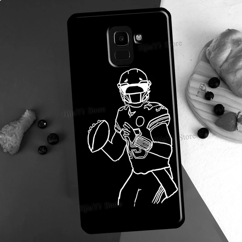 American football player sport Fundas For Samsung J3 2017 J5 J7 A3 A5 J1 2016 J6 J4 Plus A6 A7 A8 A9 J8 2018 Case Coque