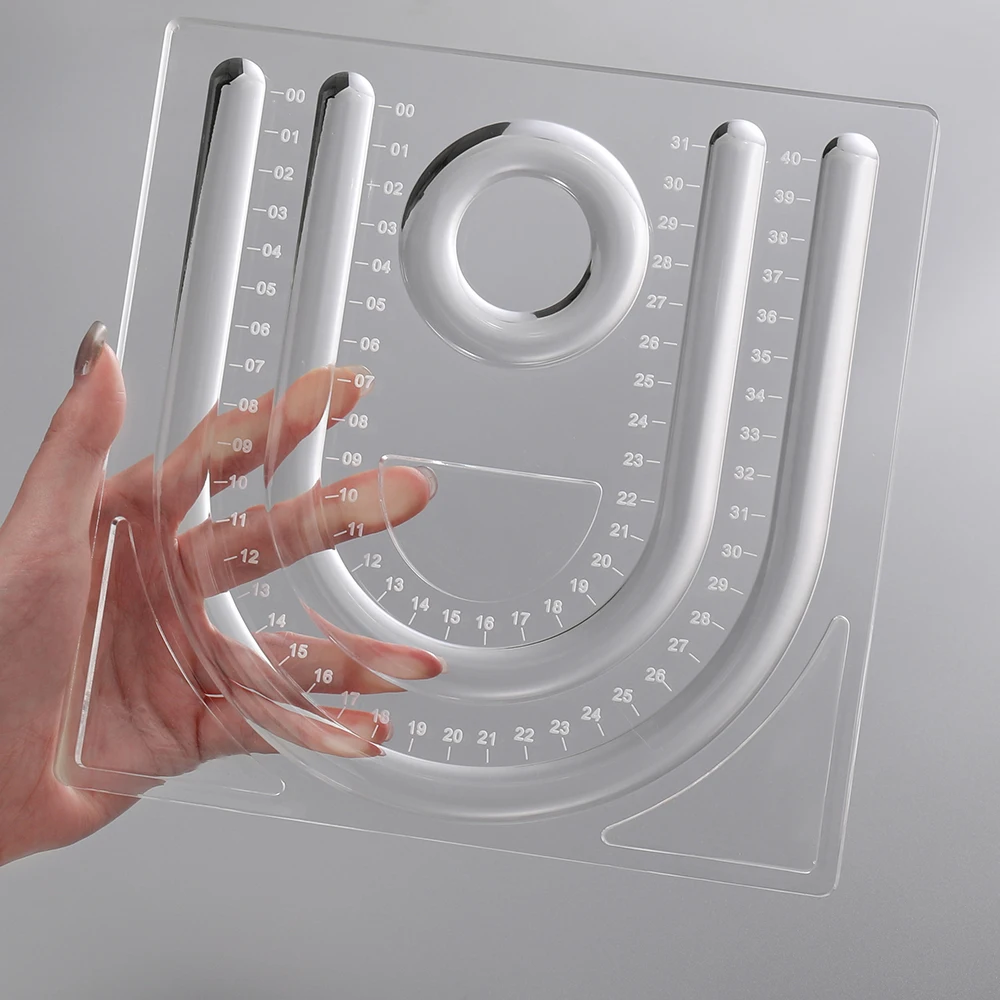 1 قطعة لوحة تصميم الديكور الاكريليك مناسبة حامل عرض الأساور لصنع المجوهرات القلائد الحرف صينية العرض العملي #6