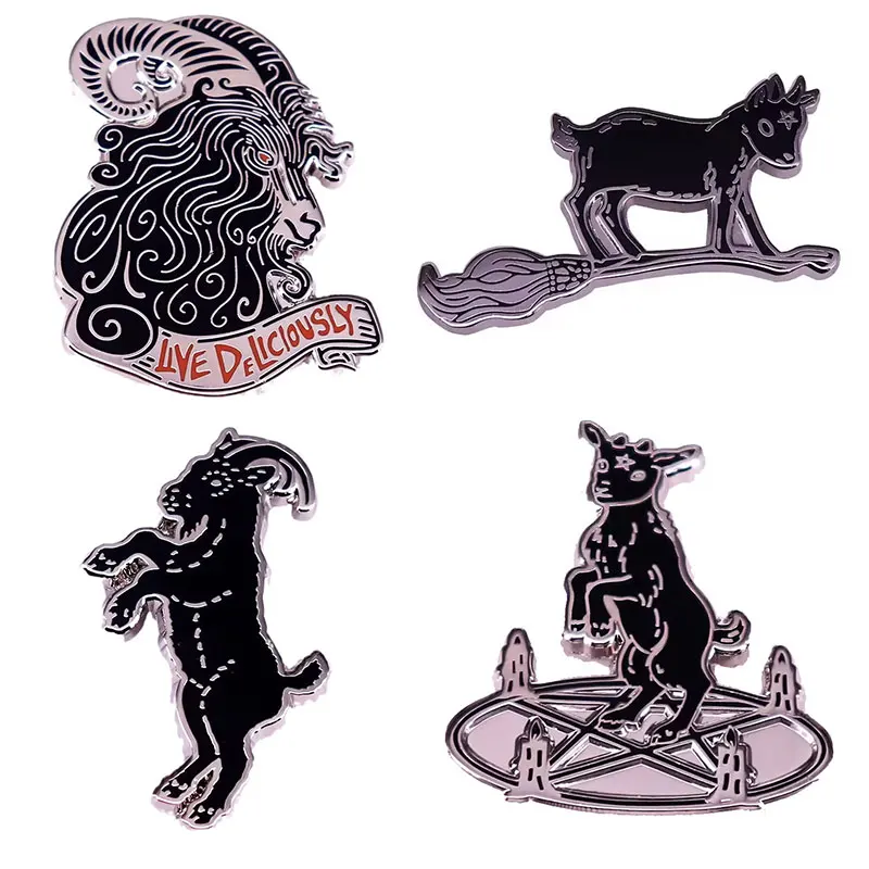 Black Phillip-Goat Enamel Pin Witch Movie Black Phillip-Inspiration Brooch Creepy Jewelry Decorate