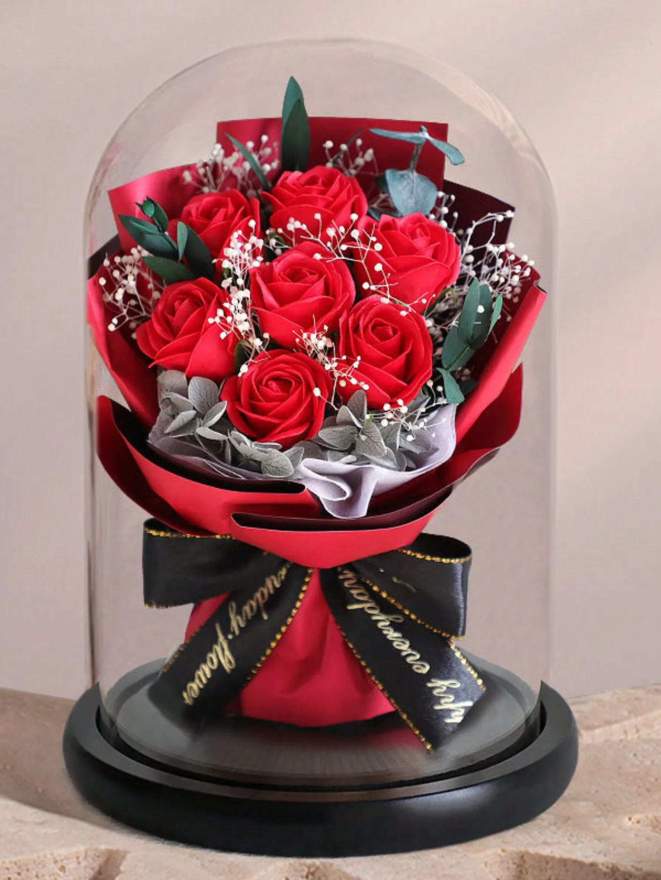 Forever Preserved Real Rose in Glass Dome Women Valentines Day Gifts Eternal Flower for Mother's Day Anniversary Birthday