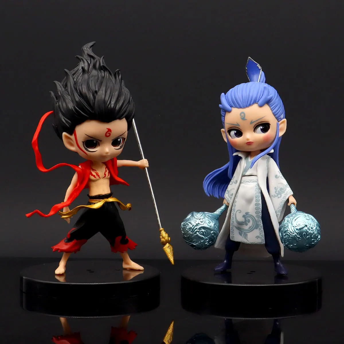 Q-version anime Ne Zha: Demon Boy Descends 2 peripheral figurines Ne Zha Ao Bing figurines desktop ornaments dolls