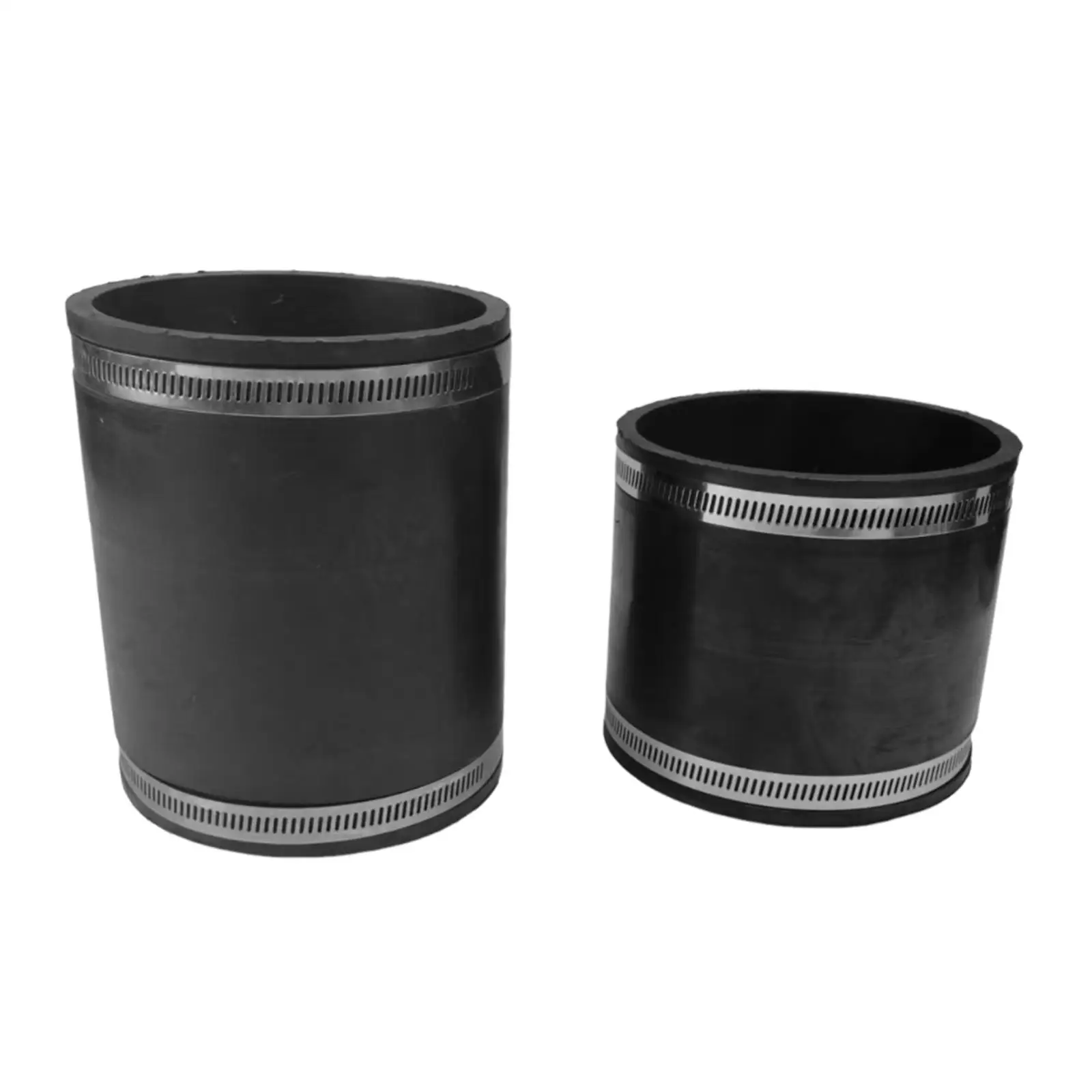 Rubber Flexible Pipe Connector with Steel Hose Clamps Secure Leakproof Coupling for Woodworking Fittings Parts
