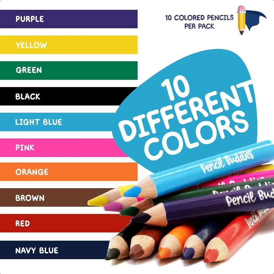 Набор цветных карандашей для 2 комплектов, короткие толстые треугольные карандаши для детей 27 лет, Jumbo карандаши для дошкольников, детского сада, начинающих малышей