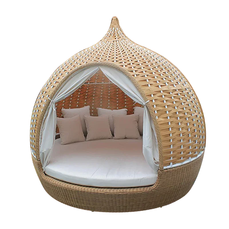 Outdoor bed bird cage bed recliner rattan